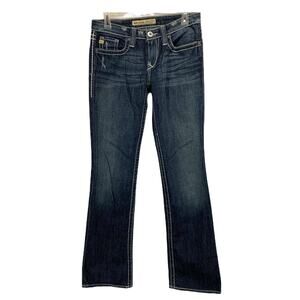 Big Star Womens Jeans Size 26 L Maddie Boot Stretch Distressed Denim Embellished